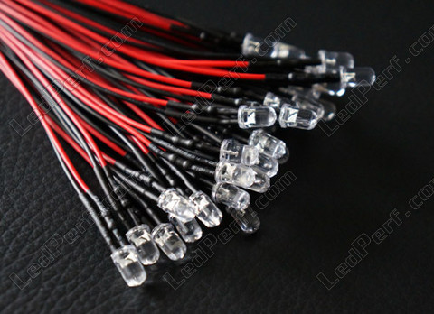 LED cableado 12V Rojo