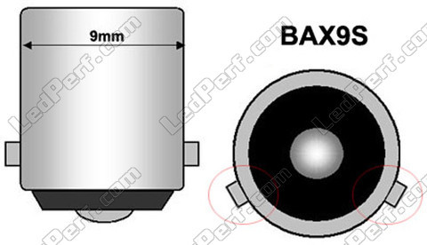 bombilla led BAX9S H6W Efficacity Rojo