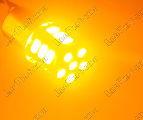 bombilla led intermitente RY10W BAU15S con 21 LEDs naranjas