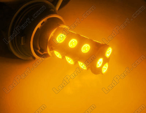 Bombillas Led naranja para intermitente BA15S P21W alta iluminación
