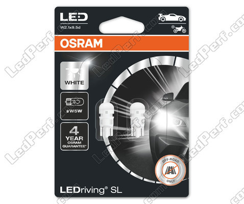 Pack de 2 bombillas W5W T10 Osram LEDriving SL White 6000K