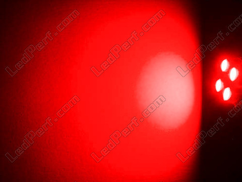 LED T10 Efficacity W5W de 4 LED Rojos