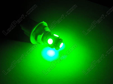 bombilla led T10 W5W Xtrem Verde efecto xenón