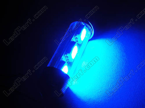 LED tipo festoon Plafón, Maletero, guantera, placa de matrícula azul 37mm - C5W