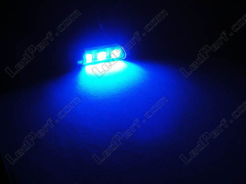 LED tipo festoon Plafón, Maletero, guantera, placa de matrícula azul 39mm - C7W