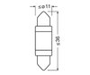 Dimensiones de la bombilla lanzadera LED Osram Ledriving SL 36mm C5W - Blanco 6000K - 6418DWP-01B