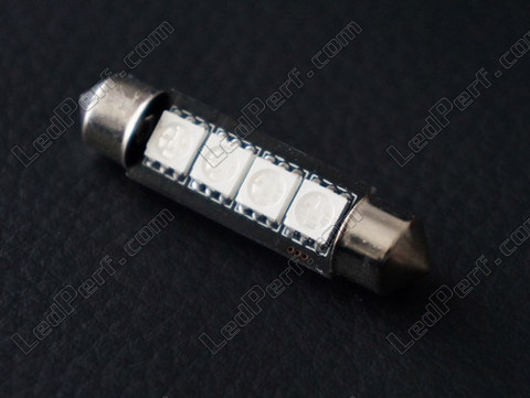LED tipo festoon Plafón, Maletero, guantera, placa de matrícula rojo 42 mm - C10W