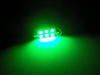 LED tipo festoon Plafón, Maletero, guantera, placa de matrícula verde 39 mm - C5W