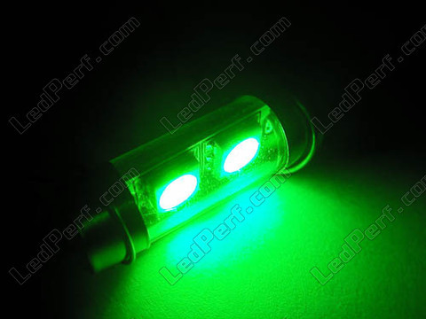 LED tipo festoon Plafón, Maletero, guantera, placa de matrícula verde 31mm - C3W