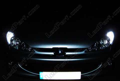 LED luces de posición blanco xenón Peugeot 206