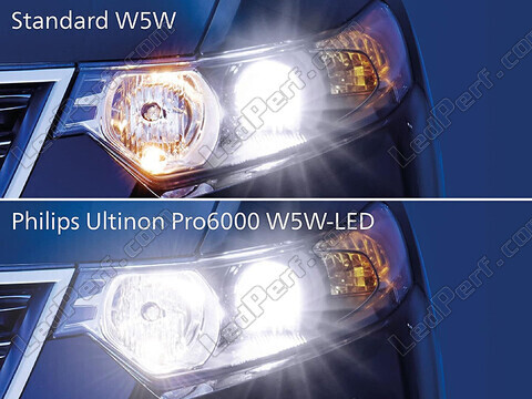 Comparativa bombillas LED Philips W5W PRO6000 homologadas versus bombillas de origen