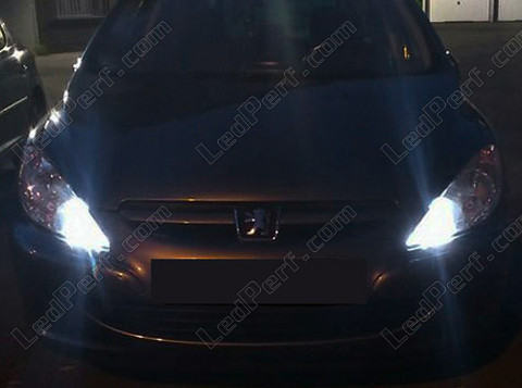LED luces de posición blanco xenón Peugeot 307