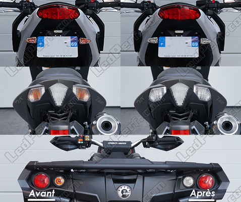 LED Intermitentes traseros Aprilia RS 125 (1999 - 2005) antes y después