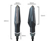 Conjunto de Dimensiones de Intermitentes LED secuenciales para Aprilia RS 250
