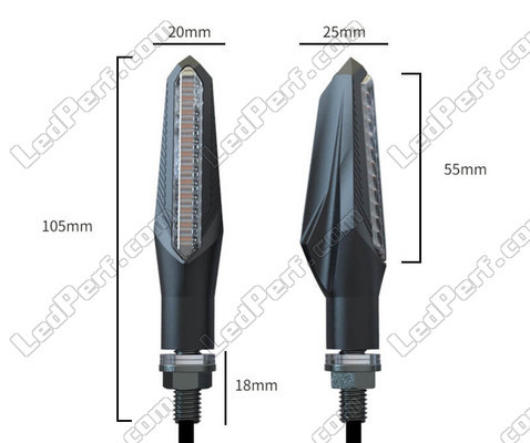 Conjunto de Dimensiones de Intermitentes LED secuenciales para Aprilia RS 250