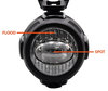 Óptica lenticular en el centro y estriada en los extremos para Can-Am Outlander Max 570