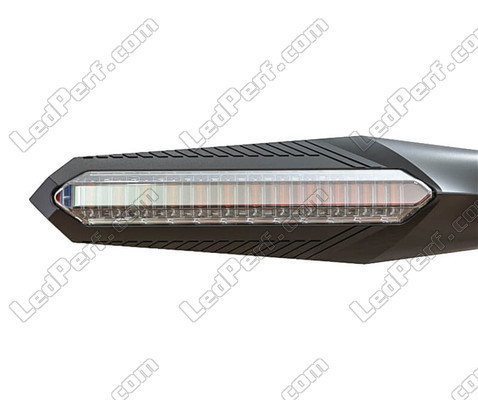 Intermitente secuencial de LED para Harley-Davidson Blackline 1584 - 1690 vista delantera.