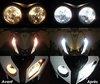 LED luces de posición blanco xenón Harley-Davidson Fat Bob 1690 antes y después