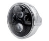 Ejemplo de faro redondo cromado con óptica de LED negra de Moto-Guzzi Audace 1400