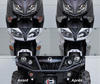 LED Intermitentes delanteros Moto-Guzzi Sport 1100 antes y después