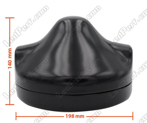 Dimensiones Faro redondo negro para óptica Full LED de Moto-Guzzi V9 Roamer 850