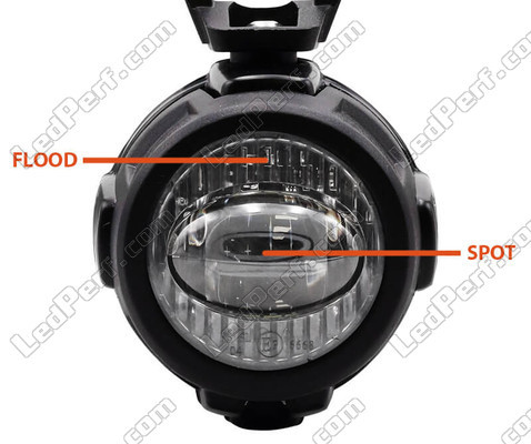 Óptica lenticular en el centro y estriada en los extremos para Moto-Guzzi V9 Roamer 850