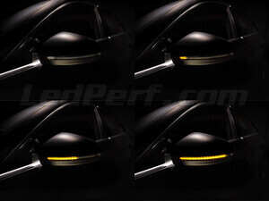 Diferentes etapas del desplazamiento de la luz de los intermitentes dinámicos Osram LEDriving® para retrovisores de Audi A4 B9