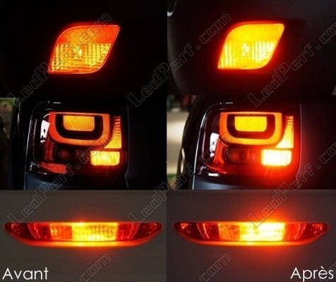 LED antinieblas traseras Audi A4 B9 antes y después