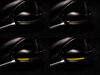 Diferentes etapas del desplazamiento de la luz de los intermitentes dinámicos Osram LEDriving® para retrovisores de Audi A5 II