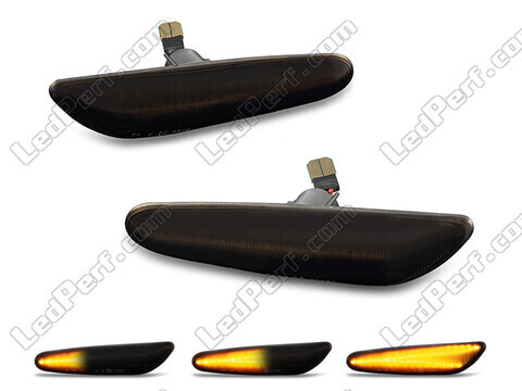 Intermitentes laterales dinámicos de LED para BMW Serie 1 (E81 E82 E87 E88) - Versión negra ahumada
