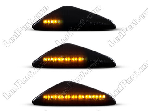 Iluminación de los intermitentes laterales dinámicos negros de LED para BMW X5 (E70)