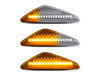 Iluminación de los intermitentes laterales secuenciales transparentes de LED para BMW X6 (E71 E72)