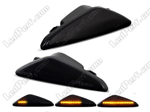 Intermitentes laterales dinámicos de LED para BMW X6 (E71 E72) - Versión negra ahumada
