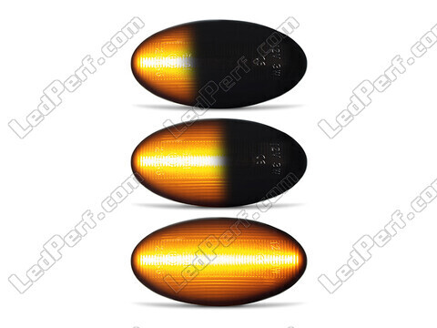 Iluminación de los intermitentes laterales dinámicos negros de LED para Citroen Jumpy (2012 - 2016)