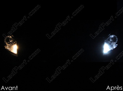 LED luces de posición blanco xenón Citroen Jumpy antes y después