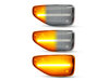 Iluminación de los intermitentes laterales secuenciales transparentes de LED para Dacia Duster 2