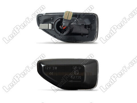 Conector de los intermitentes laterales dinámicos negros ahumados de LED para Dacia Sandero 2