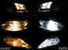LED luces de posición blanco xenón DS Automobiles DS 3 II antes y después