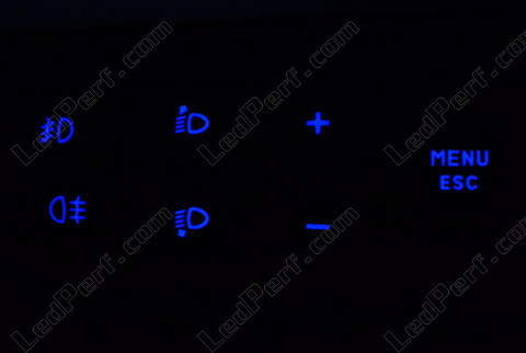 LED iluminación mandos azul fiat Grande Punto Evo