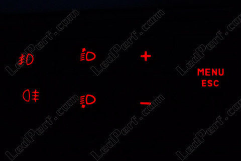 LED iluminación mandos rojo fiat Grande Punto Evo