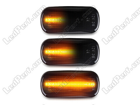 Iluminación de los intermitentes laterales dinámicos negros de LED para Honda Accord 7G