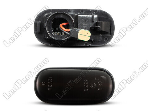 Conector de los intermitentes laterales dinámicos negros ahumados de LED para Honda Prelude 5G