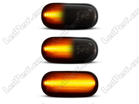 Iluminación de los intermitentes laterales dinámicos negros de LED para Honda Prelude 5G