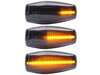 Iluminación de los intermitentes laterales dinámicos negros de LED para Hyundai Coupe GK3
