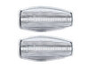 Vista frontal de los intermitentes laterales secuenciales de LED para Hyundai Getz - Color transparente