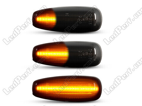 Iluminación de los intermitentes laterales dinámicos negros de LED para Hyundai I30 MK1