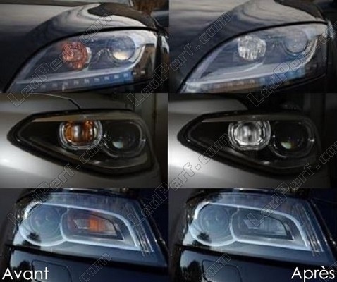 LED Intermitentes delanteros Infiniti Q70 antes y después