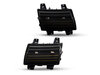 Vista frontal de los intermitentes laterales dinámicos de LED para Jeep  Wrangler IV (JL) - Color negro ahumado