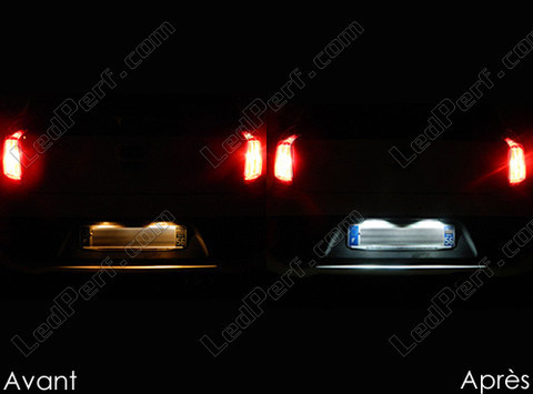 LED placa de matrícula Kia Picanto 2 antes y después
