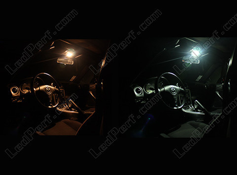 LED Plafón Mazda MX 5 fase 2 antes y después